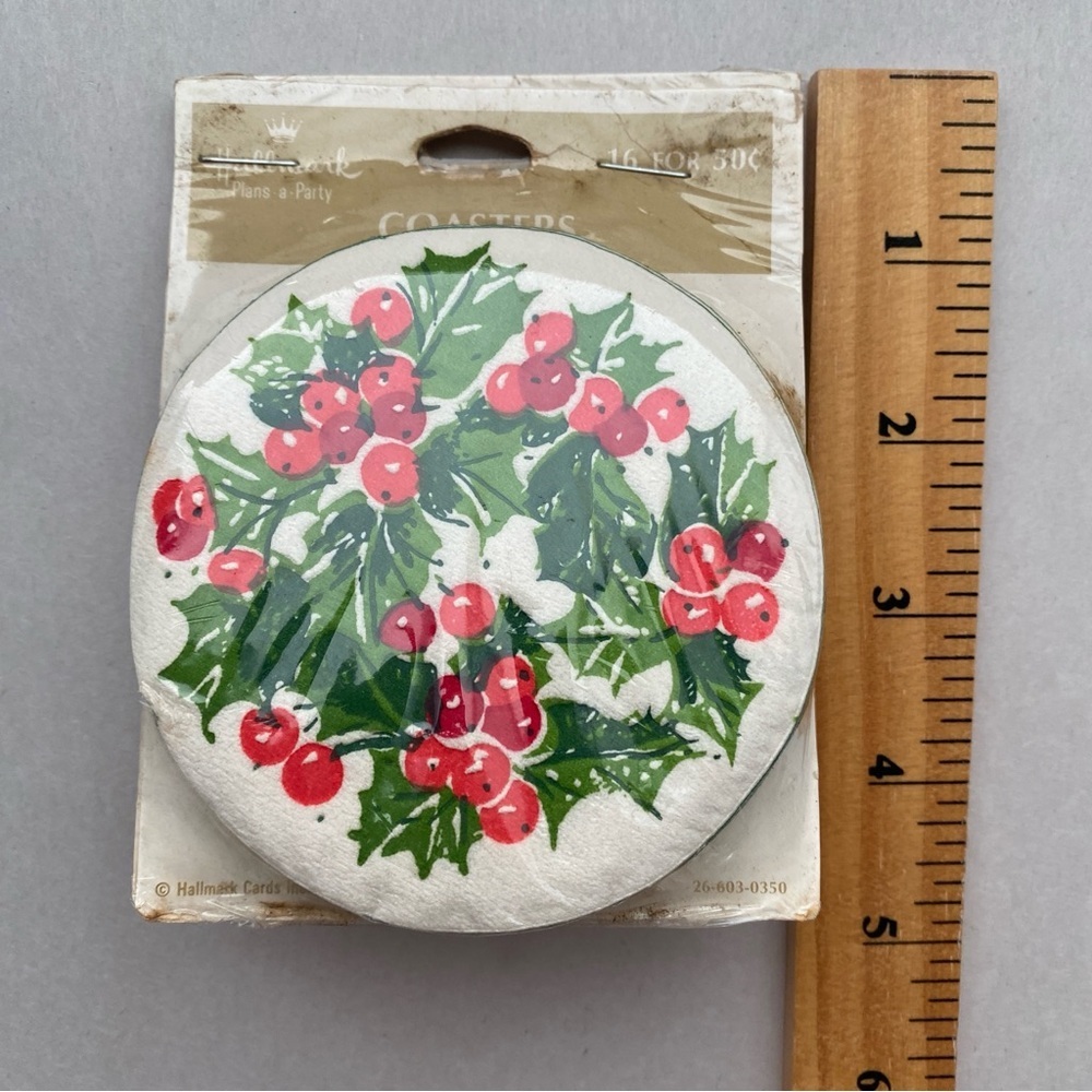 NOS Vintage Hallmark Holiday Christmas Paper Coasters NEW 2 Package Bundle - Picture 4 of 4